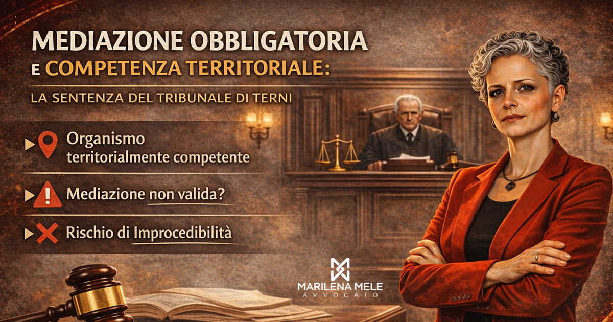 Mediazione e competenza territoriale - Avvocato Bari - Mediazione civile - Marilena Mele